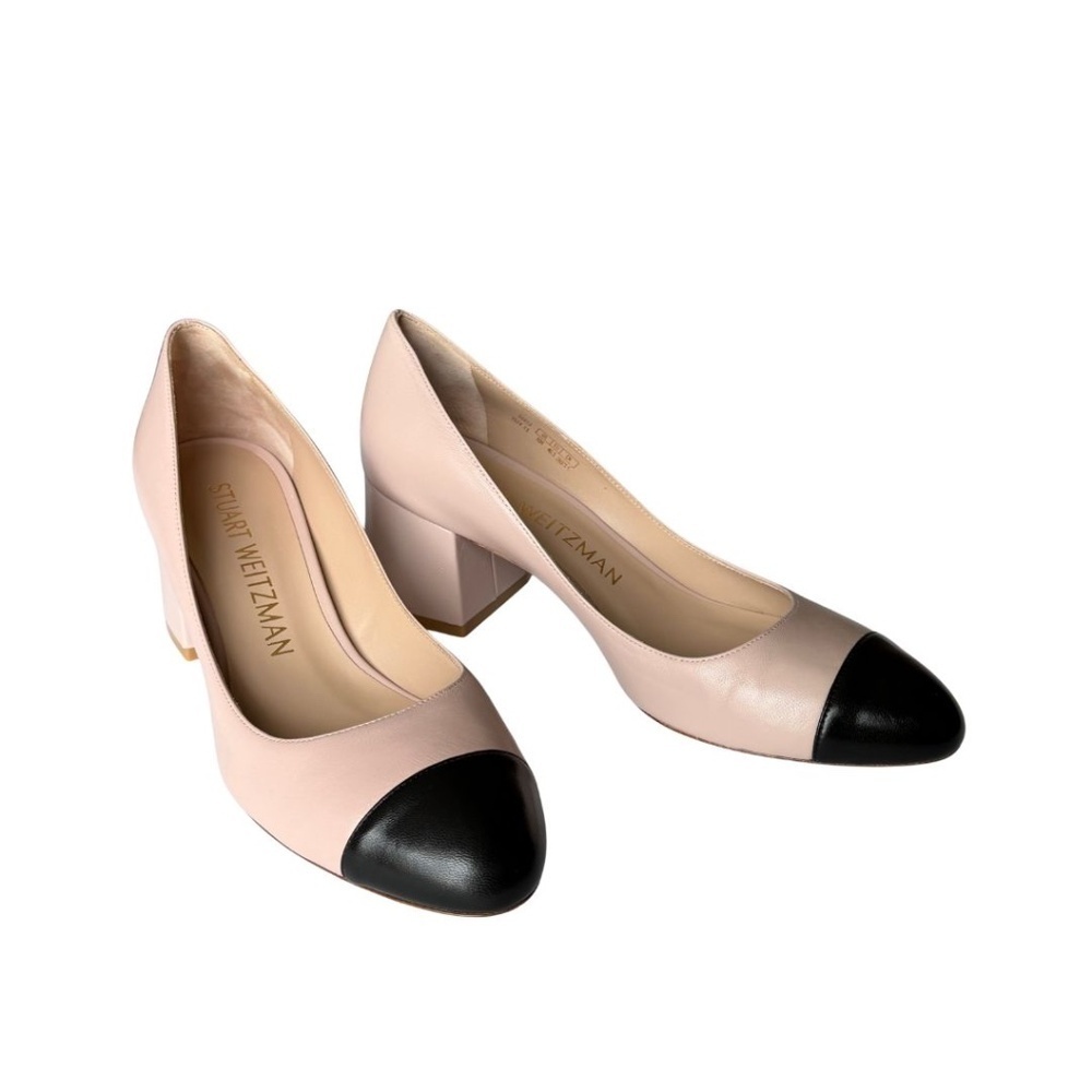 Stuart Weitzman Flareblock 60 Dolce/Black Pump Size 10 NWT Includes Box